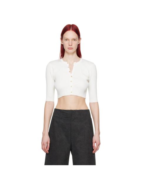 AURALEE White Short Cardigan
