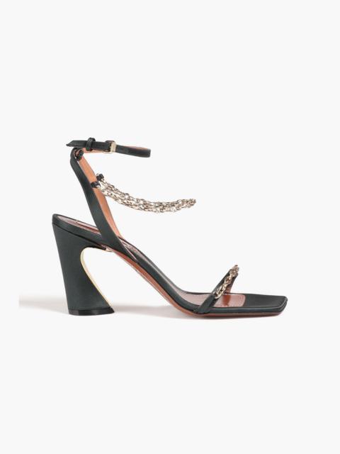 Zimmermann Chain-trimmed satin sandals