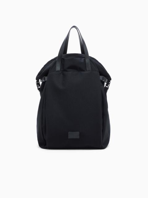 GIORGIO ARMANI MESH AND LEATHER BACKPACK