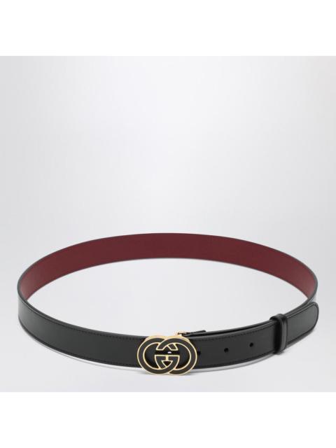 GUCCI Gucci Black Gg Interlocking Buckle Belt Women