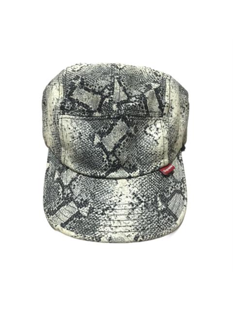 Vintage Supreme snakeskin 5 panel camp cap F/W 2001