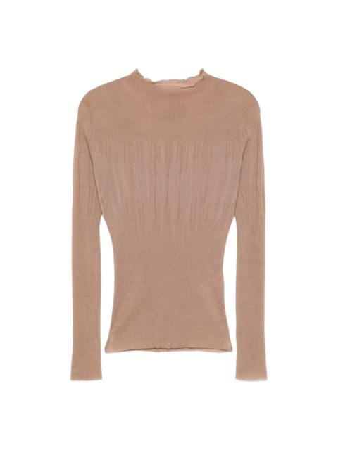 fine-ribbed sweater