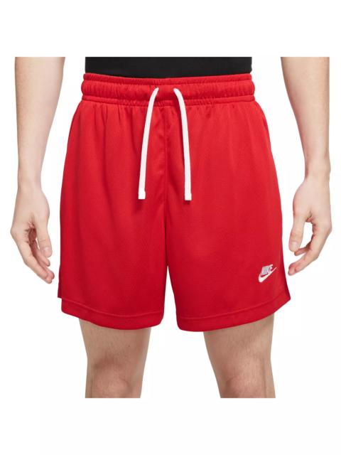 Nike Men's Sportswear Sport Essentials Woven Lined Flow Mesh Shorts-Red