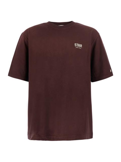 Golden Goose Golden Goose Men Tshirt Star With Bordeaux Cotton Unisex