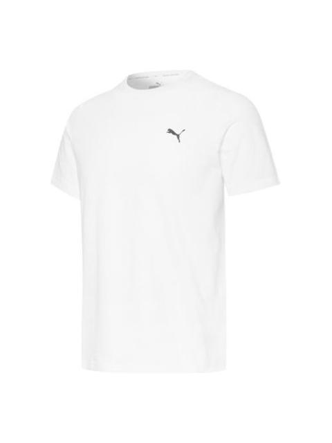 PUMA PUMA Logo Round Neck Sports Short Sleeve White 848723-02