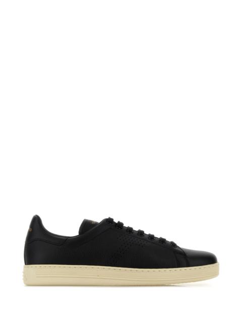 TOM FORD Black leather Warwick sneakers