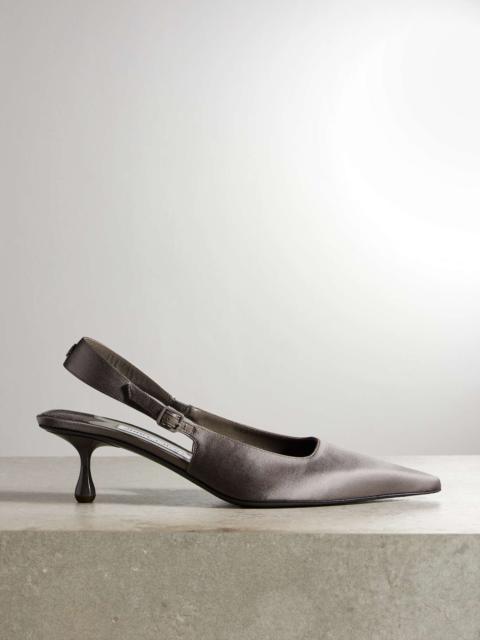 Amel 50 satin slingback pumps