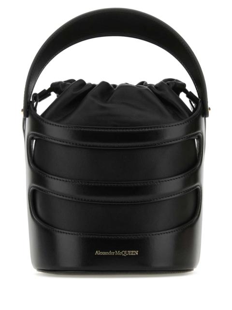 Alexander McQueen Alexander Mcqueen Women Black Leather The Rise Bucket Bag