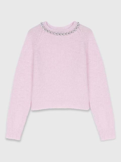 maje Removable jewel collar jumper
