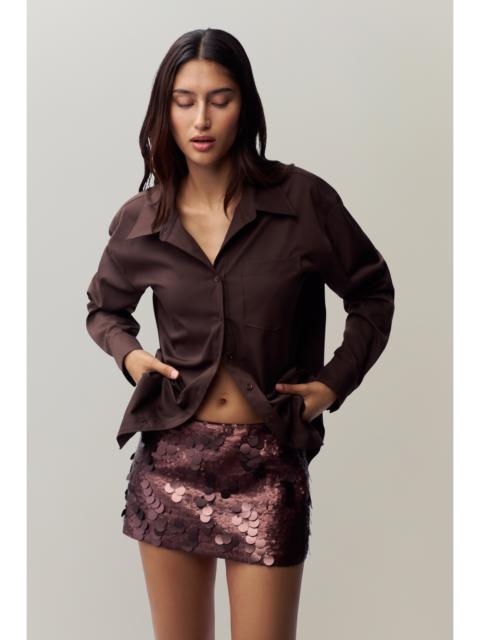 GUIZIO LOW RISE PAILLETTE SKIRT