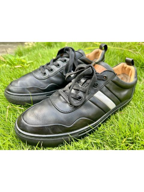 Authentic Bally Stripe Platform Low Top Leather Sneakers