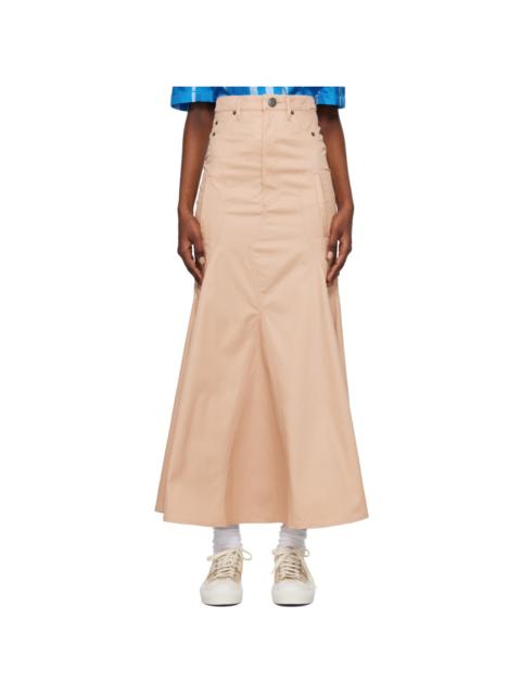 Burberry Beige Flared Maxi Skirt