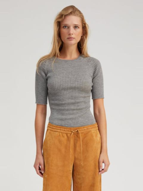 SPRWMN THUNDER CASHMERE MID SLEEVE CREWNECK