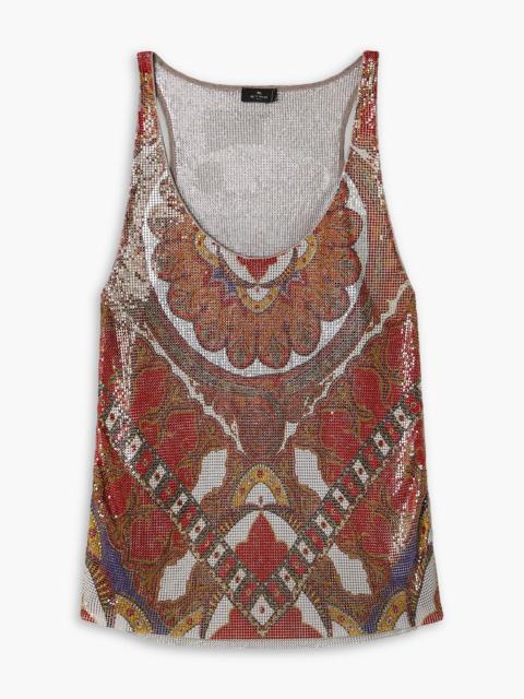 Etro Pasadena paisley-print chainmail tank