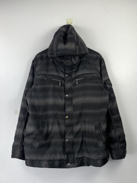 Other Designers Vintage - Vintage Japanese Brand Shadow Striped Puffer Jacket