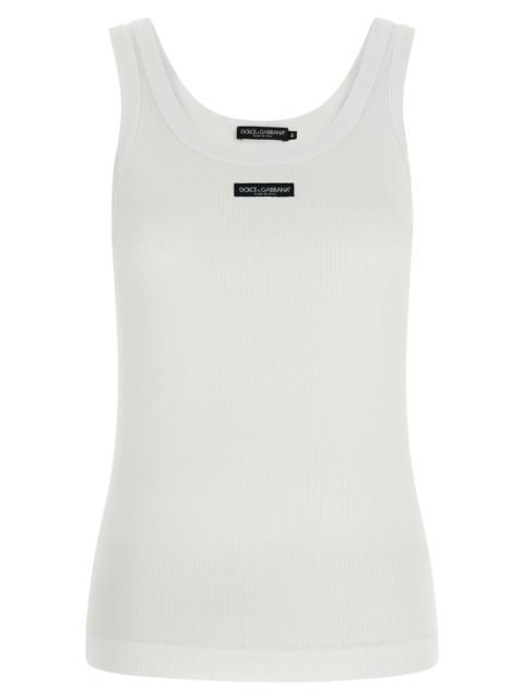 Dolce & Gabbana Dolce & Gabbana Women Logo Patch Tank Top