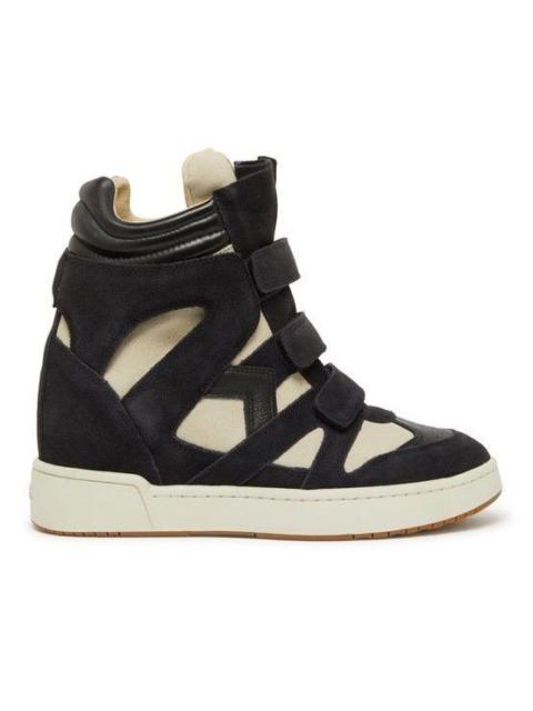 Isabel Marant ISABEL MARANT IM3 High Top Black Beige Leather Wedge Sneaker