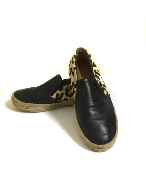 Maison MIHARAYASUHIRO Mihara yasuhiro leather slip on shoe leopard design