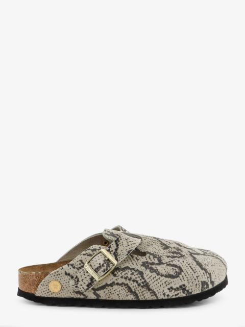 BIRKENSTOCK Birkenstock Boston Suede Sabot With Python Print