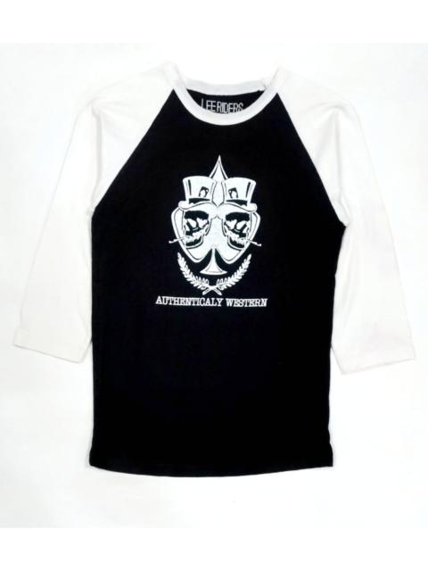 Other Designers RARE! LEE RIDERS ROCKABILLY SKULLS RAGLAN TEE