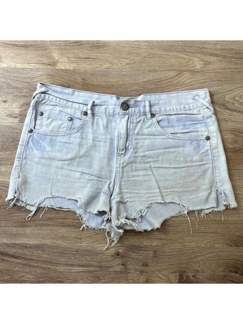 Other Designers Free People Lilac Purple Distressed Taw Hem Denim Shorts