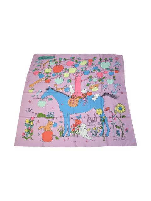 Hermès Hermes Le Pommier Sellier Carre 90 Scarf Mauve