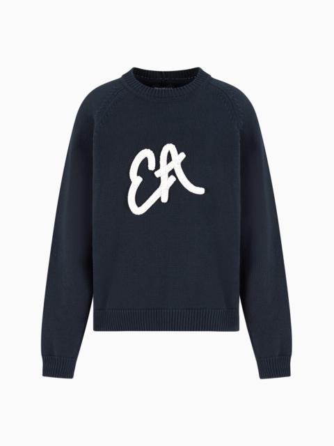 EMPORIO ARMANI ICON JUMPER WITH OVERSIZED EA LOGO