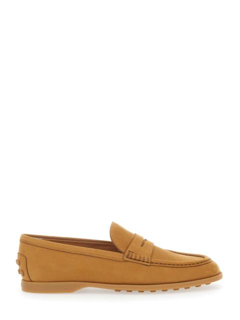 Tod's Tod's Women Loafers "Tod's" With Half Horsebit Detail On The Back And Rubber Sole In Beige Suede For