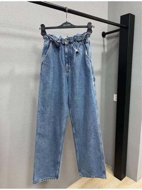 Miu Miu Miu Miu Wide Leg Elastic Waistband Denim