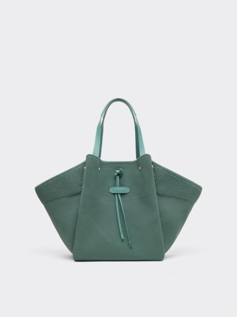 Ferrari Knitted and leather tote bag