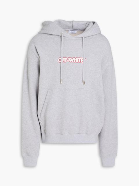 Off-White Printed French cotton-terry hoodie