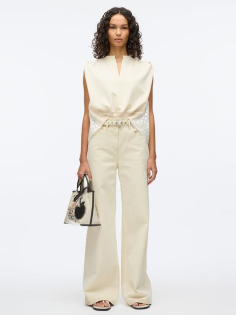 3.1 Phillip Lim French Terry Top with Broiderie Anglaise Combo