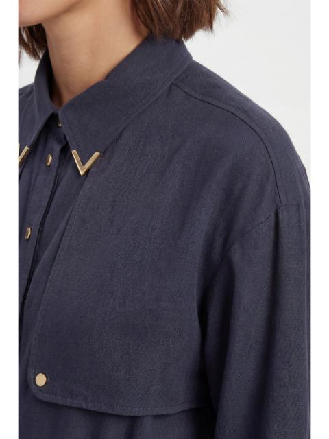 KAREN MILLEN Cupro Utility Twill Woven Jumpsuit