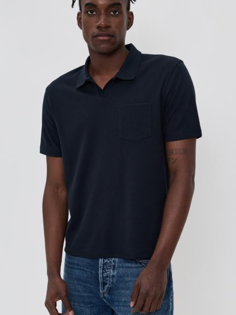 Vince Mesh Knit Johnny Polo