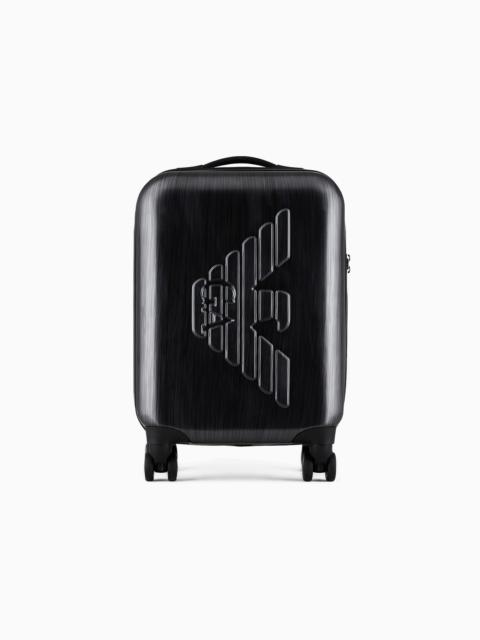 EMPORIO ARMANI ABS carry-on bag with oversized, embossed eagle