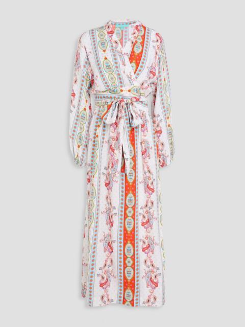 MELISSA ODABASH Rachel paisley-print voile midi wrap dress