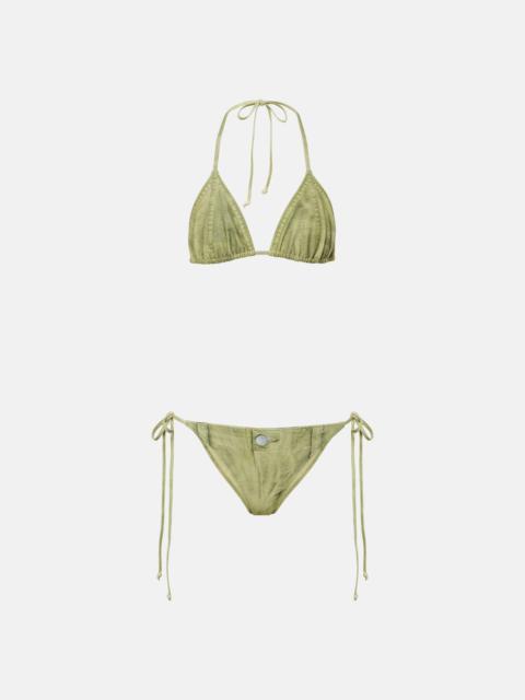 Acne Studios Trompe-l'œil printed bikini