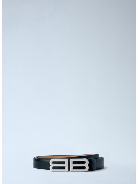 BALENCIAGA Balenciaga Men Metal Logo Buckle Leather Belt