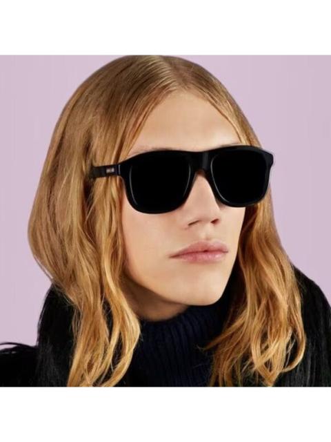 GUCCI SALE! NEW Gucci GG1316S 001 Black Grey Square Unisex Sunglasses