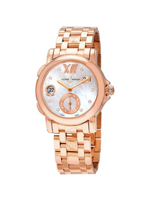 Ulysse Nardin Ulysse Nardin GMT Dual Time Mother of Pearl Dial 18kt Polished Rose Gold Automatic Ladies Watch 246-