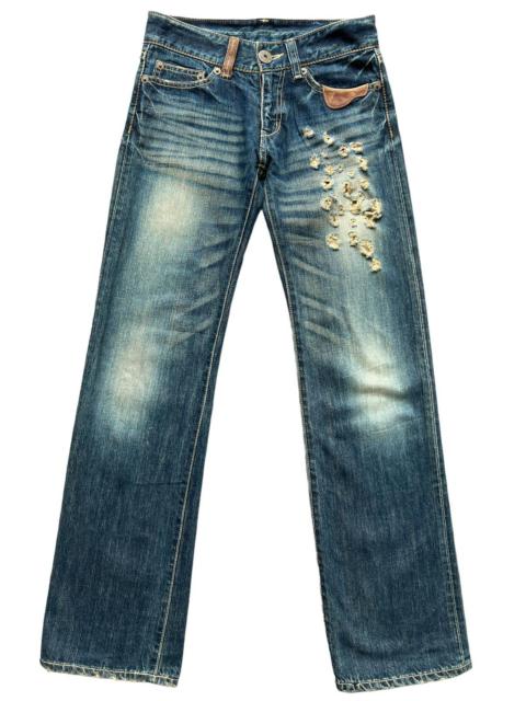 Other Designers Japanese Brand - Japanese Distressed Rusty Lowrise Denim Jeans 29x31.5