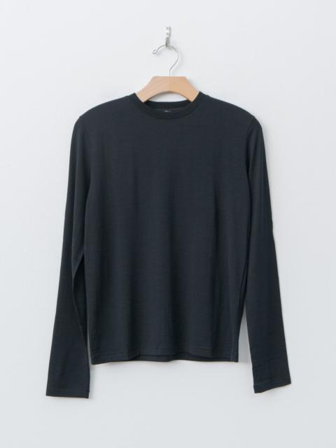 AURALEE Wool Soft Jersey L/S Tee - Black