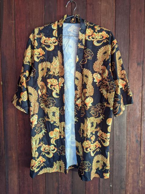 Other Designers Japanese Brand - Japan Kimono Full Printed Gold Dragon