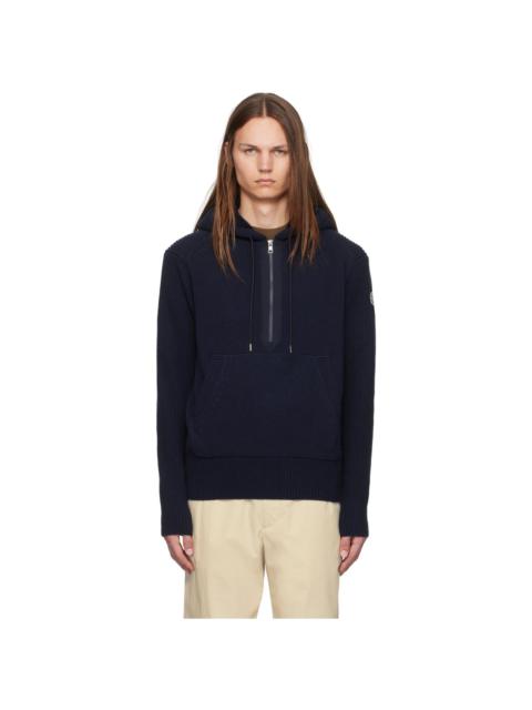 Moncler Navy Wool & Cashmere Hoodie