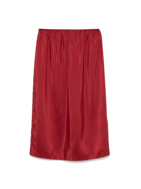 silk midi skirt