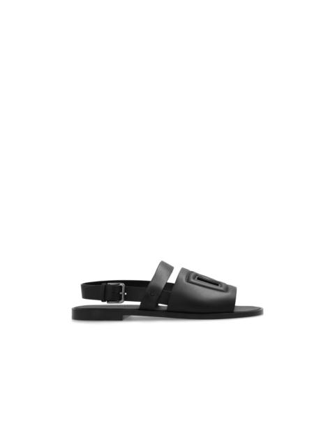 Dolce & Gabbana DOLCE&GABBANA Black Leather Sandals New & Authentic (Men's s
