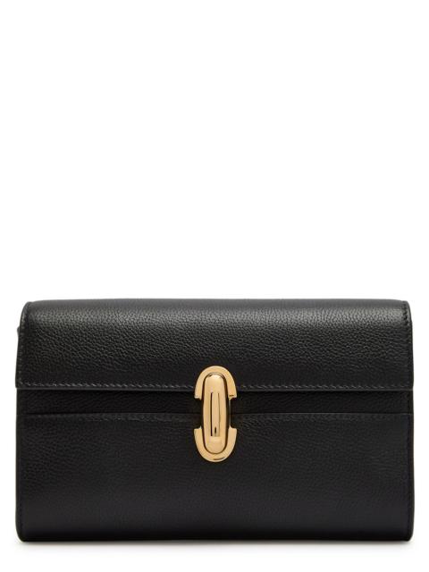 SAVETTE Savette Symmetry Mini Grained Leather Clutch