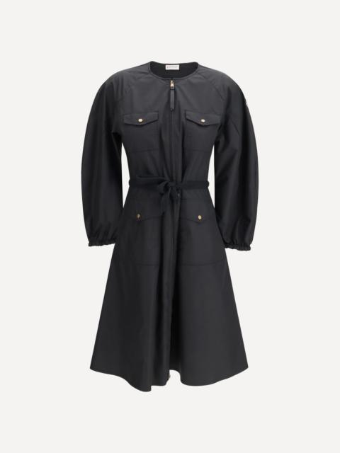 Moncler Technical Poplin Dress with crew neck
