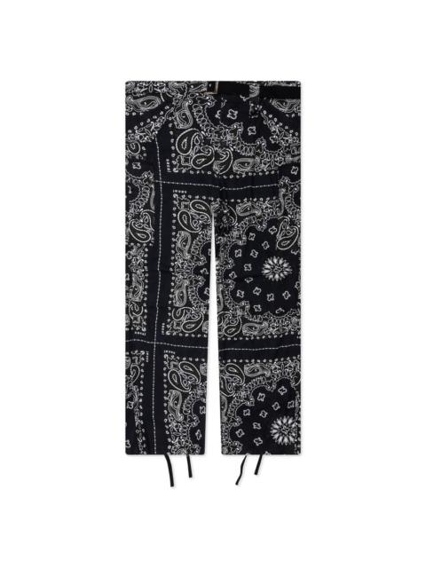 sacai BANDANA PRINT PANTS - NAVY