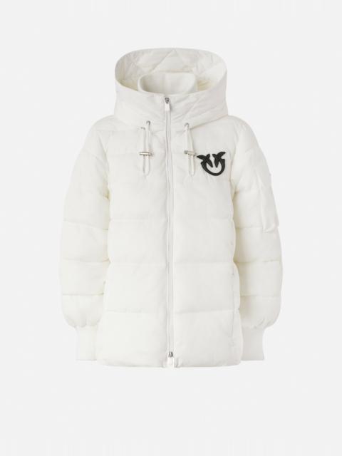 PINKO TECHNICAL CANVAS JACKET WITH HOOD